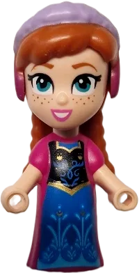 Anna - Micro Doll, Magenta Dress minifigure