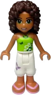 Friends Andrea - White Cropped Trousers, Lime Halter Neck Top minifigure