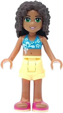 Friends Andrea - Bright Light Yellow Shorts, Dark Azure Bikini Top minifigure