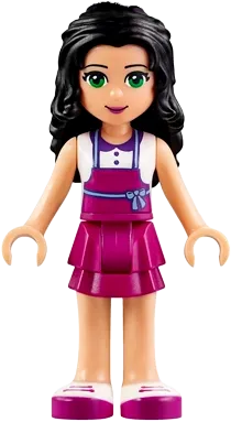 Friends Emma - Magenta Layered Skirt, White Top with Magenta Apron minifigure