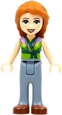 Friends Ann - Sand Blue Trousers, Lime Top with Necklace minifigure