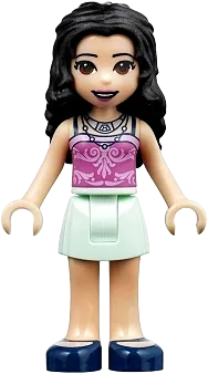 Friends Emma - Light Aqua Skirt, Dark Pink Top minifigure