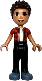 Friends River - Sand Blue Shoes, Black Jeans, Red Checkered Shirt with White Undershirt minifigure