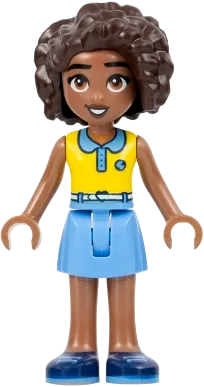 Friends Aliya - Yellow Top, Medium Blue Skirt, Dark Blue Shoes minifigure