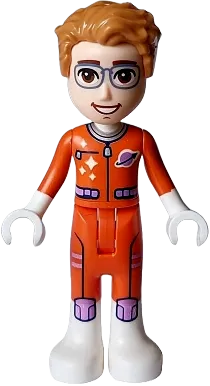 Friends Julian - Adult, Astronaut, Reddish Orange Spacesuit minifigure