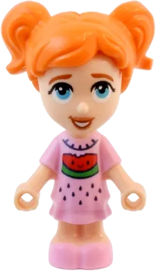 Friends Ella - Micro Doll, Bright Pink Watermelon Dress minifigure