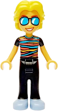 Friends Alexander - Striped Top, Black Legs, Sand Blue Shoes minifigure