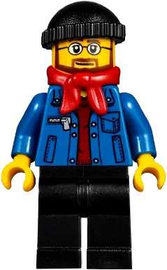 Winter Holiday Train Station Bus Driver minifigure