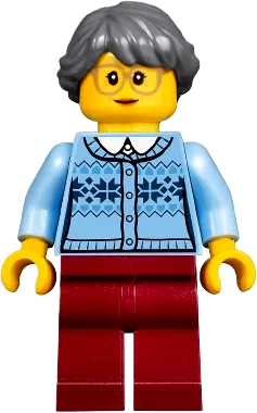 Winter Holiday Train Station Grandmother minifigure