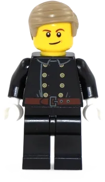Fire - Jacket with 8 Buttons, Dark Tan Smooth Hair minifigure