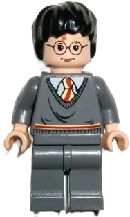 Harry Potter - Gryffindor Stripe Torso, Dark Bluish Gray Legs minifigure