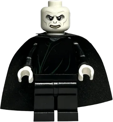 LEGO Harry Potter Lord Voldemort White Head Black Cape
