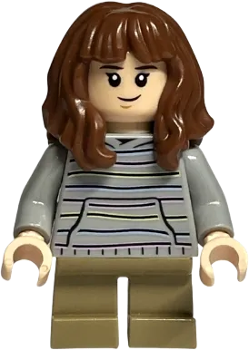 Hermione Granger - Light Bluish Gray Sweater with Pastel Stripes minifigure
