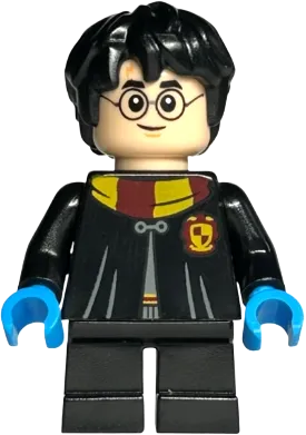 Harry Potter - Black Torso Gryffindor Robe, Black Short Legs minifigure