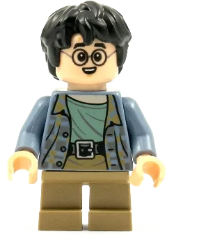 Harry Potter - Sand Blue Jacket, Dark Tan Short Legs, Dirty Face minifigure