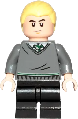 Draco Malfoy - Slytherin Sweater, Black Medium Legs minifigure