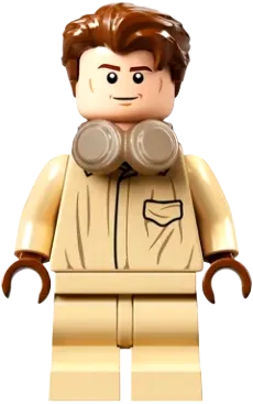 Cedric Diggory - Coveralls, Headphones, Tan Medium Legs minifigure