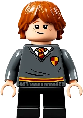 Ron Weasley - Gryffindor Sweater with Crest, Black Short Legs minifigure