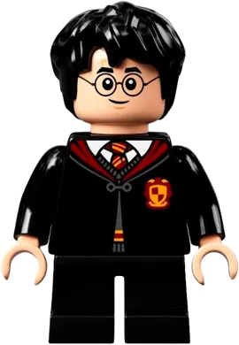 Harry Potter - Gryffindor Robe Clasped, Sweater, Shirt and Tie, Black Short Legs minifigure