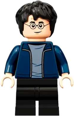 Harry Potter - Dark Blue Open Jacket, Black Medium Legs minifigure