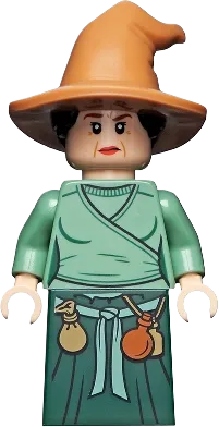 Wizard - HP Wizarding World Female, Medium Nougat Hat, Sand Green Top, Dark Green Skirt minifigure
