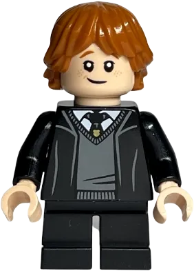 Ron Weasley - Hogwarts Robe, Black Tie minifigure