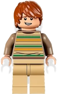 Ron Weasley - Striped Sweater, Tan Legs minifigure