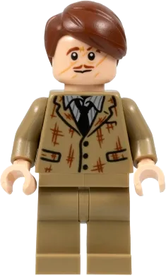 Professor Remus Lupin - Dark Tan Suit, Tattered minifigure