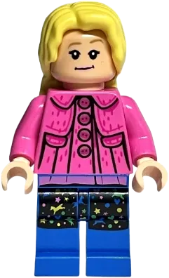 Luna Lovegood - Dark Pink Jacket, Long Hair minifigure