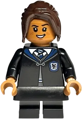 Ravenclaw Student - Black Skirt and Short Legs with Dark Bluish Gray Stripes minifigure