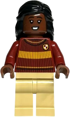 Angelina Johnson - Dark Red Gryffindor Quidditch Sweater, Tan Legs minifigure