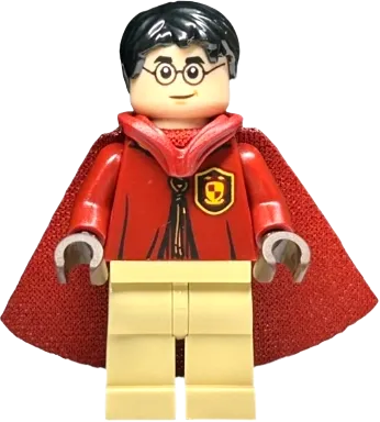 Harry Potter - Dark Red Gryffindor Quidditch Uniform with Hood and Cape minifigure
