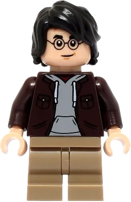 Harry Potter - Dark Brown Open Jacket, Dark Tan Medium Legs minifigure