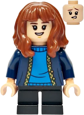 Hermione Granger - Dark Blue Cardigan, Black Short Legs minifigure