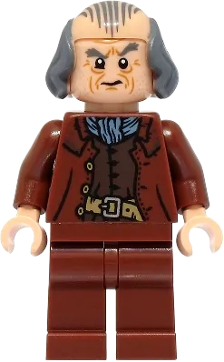 Argus Filch - Bald on Top, Reddish Brown Jacket, Plain Legs minifigure