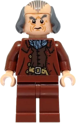 Argus Filch - Bald on Top, Reddish Brown Jacket, Plain Legs minifigure