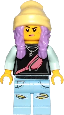 Parker L. Jackson - Black Top with Beanie (Smile / Grumpy) minifigure