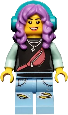 Parker L. Jackson - Black Top with Headphones (Smile / Grumpy) minifigure