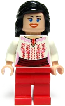 Marion Ravenwood - White Shirt with Dark Red Sash, Red Legs minifigure