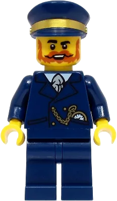 Railway Station Manager - Dark Blue Suit and Cap minifigure