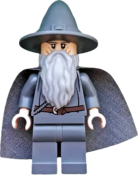Gandalf the Grey - Wizard / Witch Hat, Short Cheek Lines minifigure