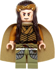 Elrond - Gold Crown, Pearl Gold and Olive Green Clothing minifigure