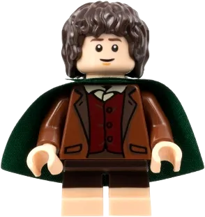 Frodo Baggins - Dark Green Cape, Light Nougat Feet minifigure
