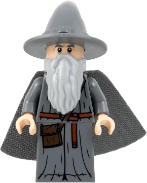 Gandalf the Grey - Wizard / Witch Hat, Robe, Spongy Cape minifigure