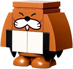 Monty Mole - Face on 1 x 2 Brick minifigure