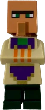 Villager - Cleric, Tan Top with Purple Apron minifigure