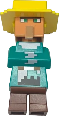 Villager - Farmer, Snow Biome Outfit, Yellow Hat minifigure
