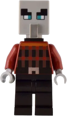 Pillager - Black Legs, Black Neck Bracket and Tile with Clip minifigure