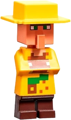 Villager - Farmer, Jungle Biome Outfit, Yellow Hat minifigure