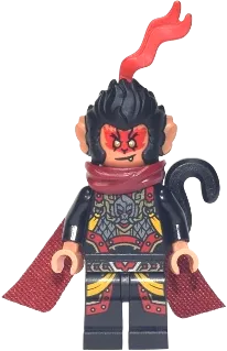 Evil Macaque - Black and Red Armor, Dark Red Cape, Monkey Tail minifigure